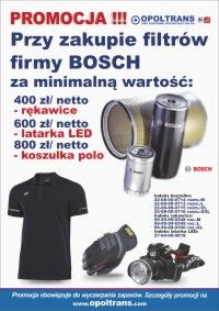 Przy zakupie filtrów Bosch odbierz nagrody za 1 grosz!