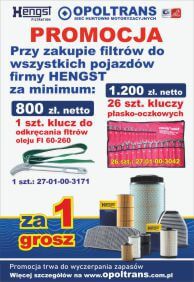 Promocja na zakup filtrów firmy Hengst